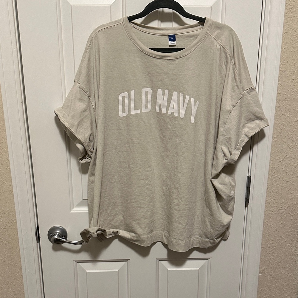 Old Navy Light Tan Relaxed Tee